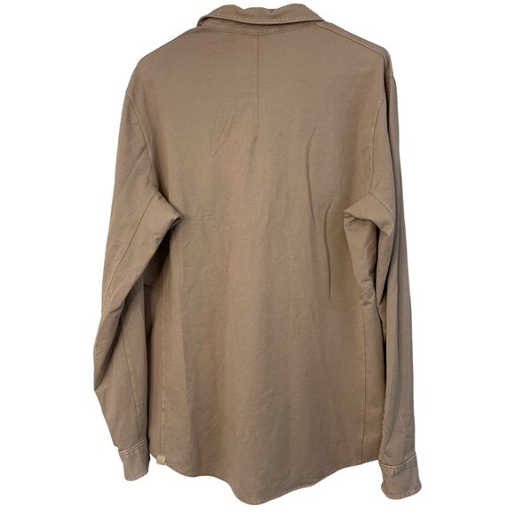 Mens Lululemon Beige Button-Up Long Sleeve Twill Stretch Shirt L/XL Nude 7328 - Picture 6 of 10